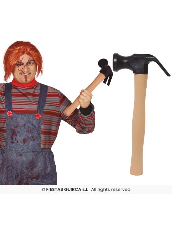 Martelo de brinquedo de 40 cm para fantasias e Halloween