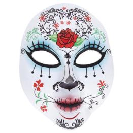 Máscara Catrina Dia dos Mortos em Tecido Colorido