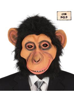 Máscara de macaco com cabelo