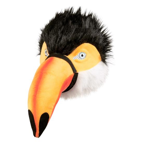 Máscara facial de pelúcia tucano
