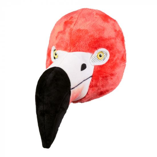 Máscara de pelúcia Flamingo