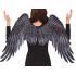 Maxi Asas de Anjo Preto 105 X 45 Cms