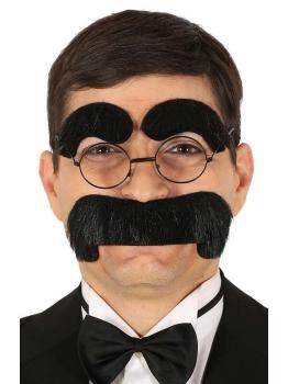 Maxi Bigode Preto e Sobrancelhas