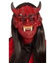 Meia máscara de diabo de espuma de látex