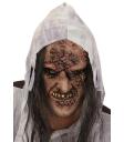 Meia máscara com cabelo de bruxa zumbi