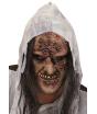 Meia máscara com cabelo de bruxa zumbi