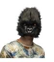 Máscara de meio rosto de gorila preto adulto