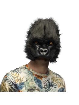Máscara de meio rosto de gorila preto adulto