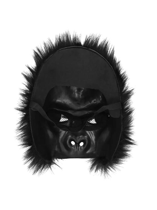 Máscara de meio rosto de gorila preto adulto
