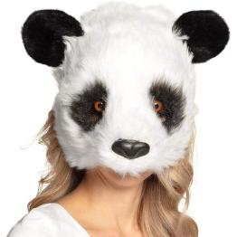 Meia máscara de pelúcia Panda