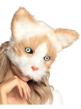 meia máscara de gato de pelúcia