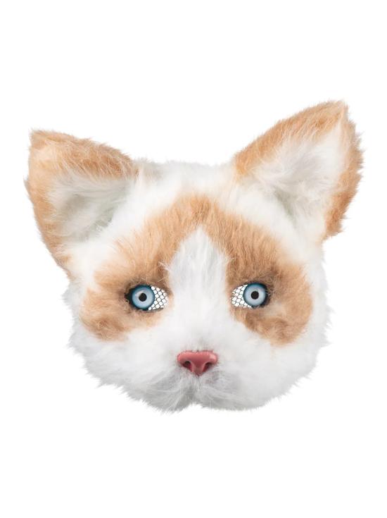 meia máscara de gato de pelúcia