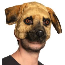 Cão de pelúcia meia máscara