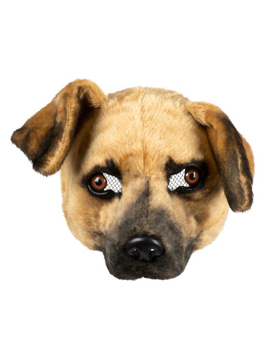 Máscara de pelúcia para cachorro