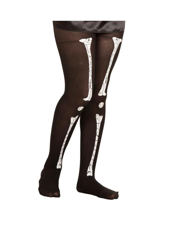 Meia-calça esqueleto infantil 3 tamanhos