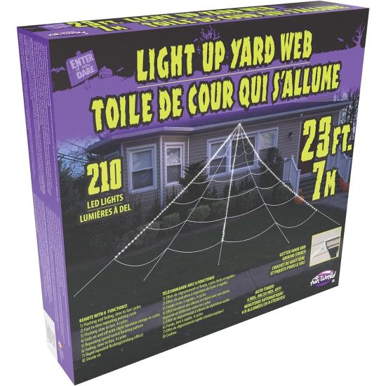 Teia de aranha mega luminosa para jardim (5,69 m)