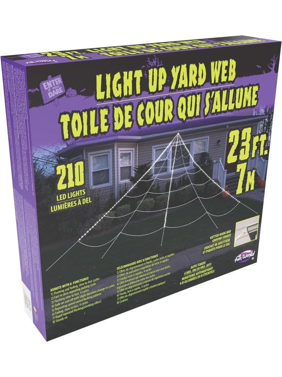 Teia de aranha mega luminosa para jardim (5,69 m)