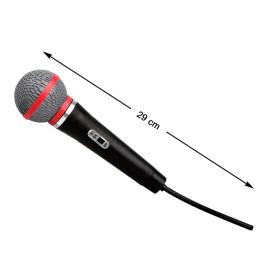 Microfone prop preto de 29 centímetros