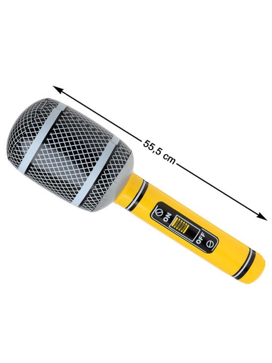 Microfone inflável amarelo de 50 cm