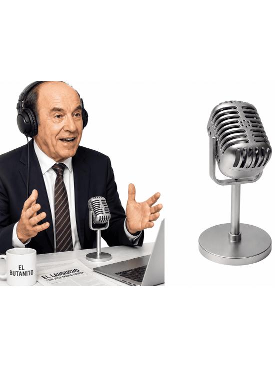 Microfone retrô para figurinos de cantores e roqueiros.