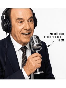 Microfone retrô para figurinos de cantores e roqueiros.