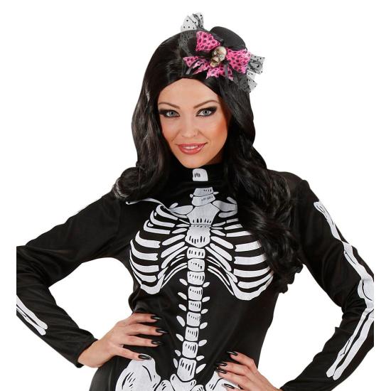 Mini Chapéu com Caveira e Laço