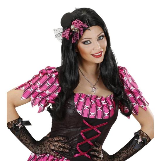 Mini Chapéu com Caveira e Laço