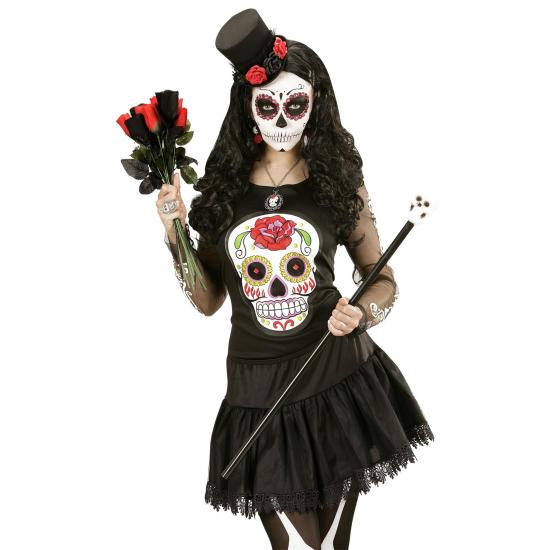 Mini chapéu de tule e 4 rosas