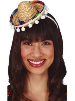 Mini sombrero de mexicano para mujer