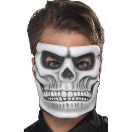 Máscara de esqueleto com mandíbula móvel