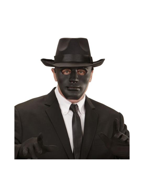 Máscara preta do traje Anonymous.