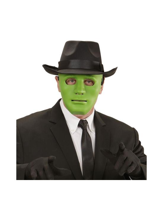 Máscara de fantasia verde anônima