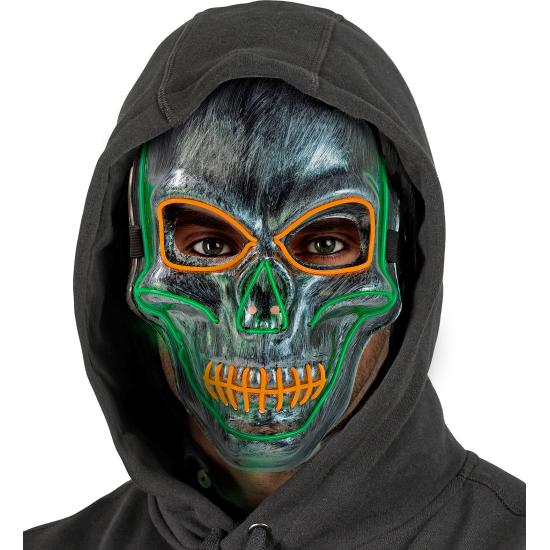 Máscara LED caveira colorida