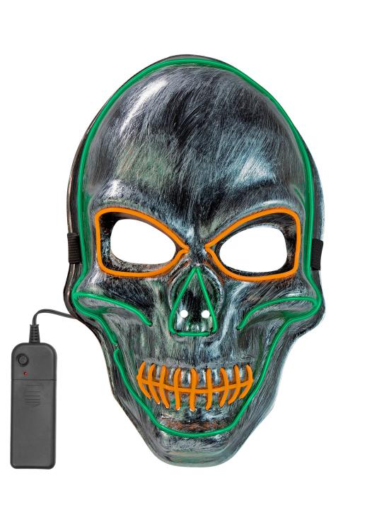 Máscara LED caveira colorida