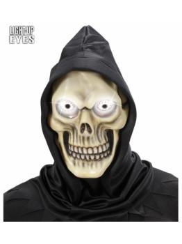 Máscara de caveira com olhos luminosos