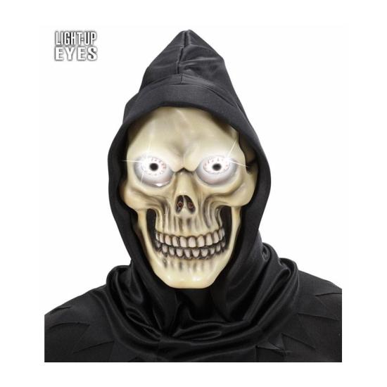 Máscara de caveira com olhos luminosos