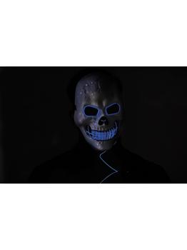 Máscara de caveira com luz e purga