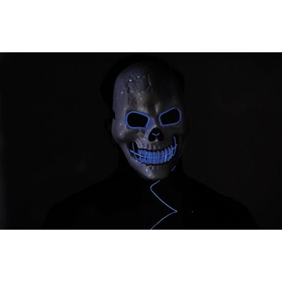 Máscara de caveira com luz e purga Máscara de caveira com luz e purga