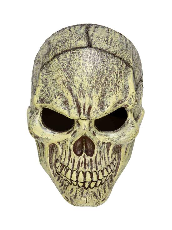 Máscara de caveira em espuma de látex.