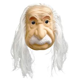 Máscara de cientista Einstein com cabelo