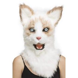 Máscara Animal Gato Adulto com Mandíbula Móvel