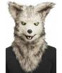 Máscara de animal lobo adulto com mandíbula móvel
