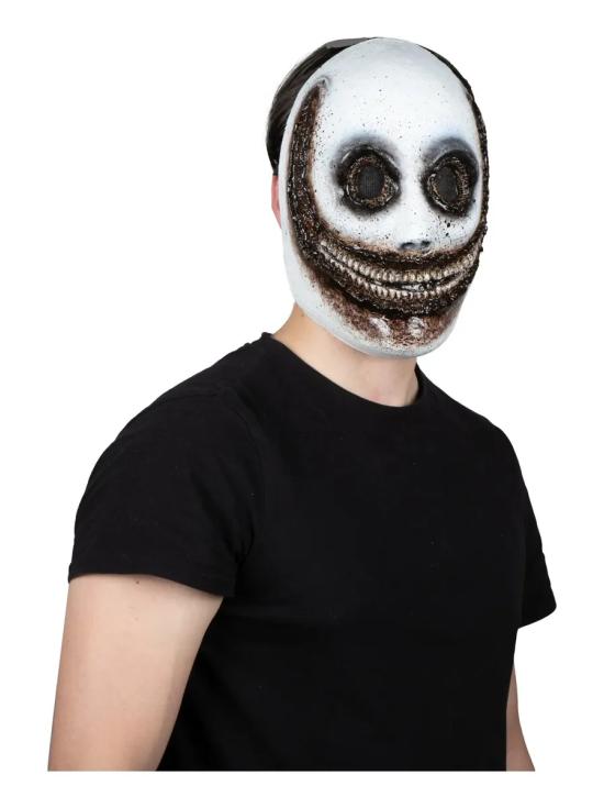 Máscara assustadora e feliz com sorriso aterrorizante para o Halloween