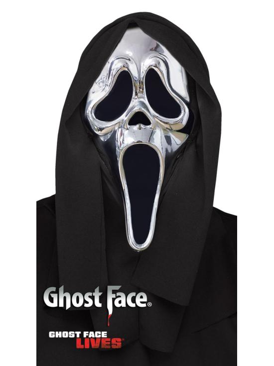 Máscara Chrome Ghost Face para Adultos
