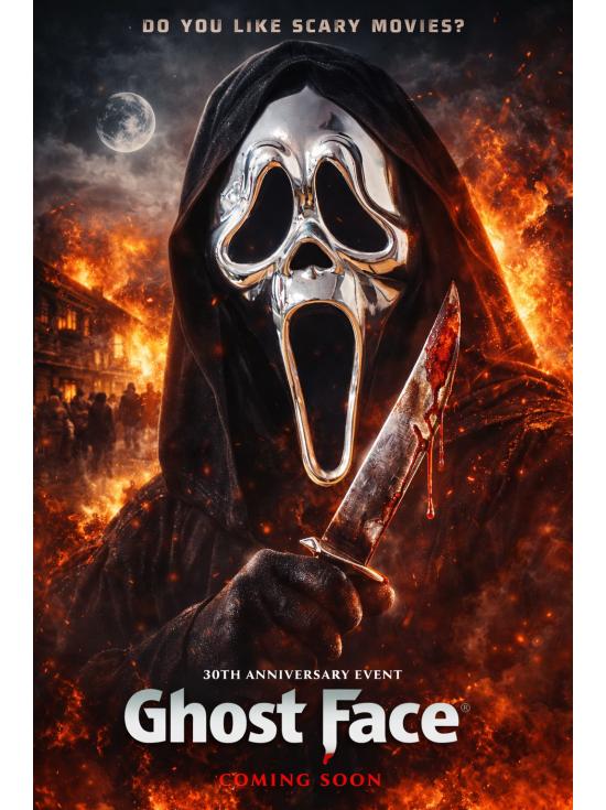 Máscara Chrome Ghost Face para Adultos