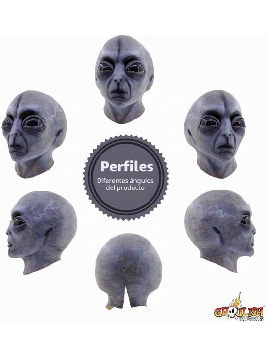 Máscara Alien Área 51 de Látex Ghoulish Productions Adulto