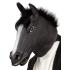 Máscara de cavalo para fantasia com cabelo preto