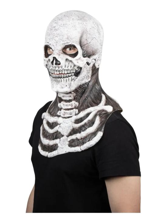Máscara realista de caveira macabra do Sr. Ossos para o Halloween