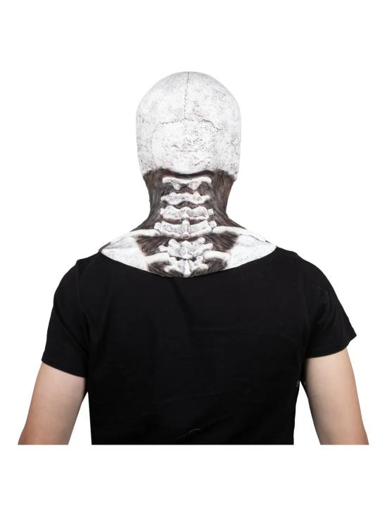 Máscara realista de caveira macabra do Sr. Ossos para o Halloween