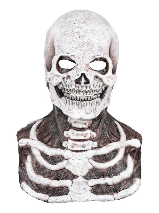 Máscara realista de caveira macabra do Sr. Ossos para o Halloween